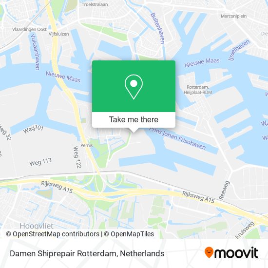 Damen Shiprepair Rotterdam map