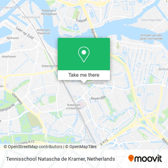 Tennisschool Natascha de Kramer map
