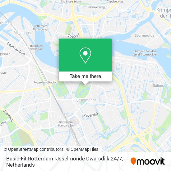 Basic-Fit Rotterdam IJsselmonde Dwarsdijk 24 / 7 Karte