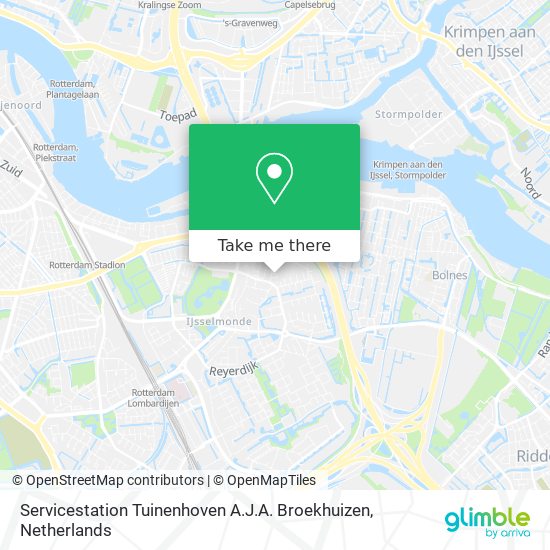 Servicestation Tuinenhoven A.J.A. Broekhuizen map