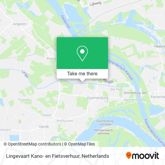 Lingevaart Kano- en Fietsverhuur map