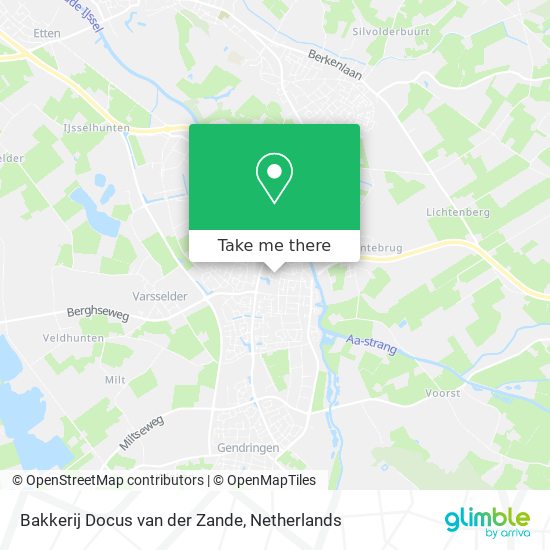 Bakkerij Docus van der Zande Karte