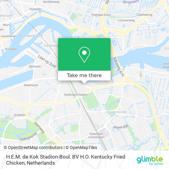 H.E.M. de Kok Stadion-Boul. BV H.O. Kentucky Fried Chicken map