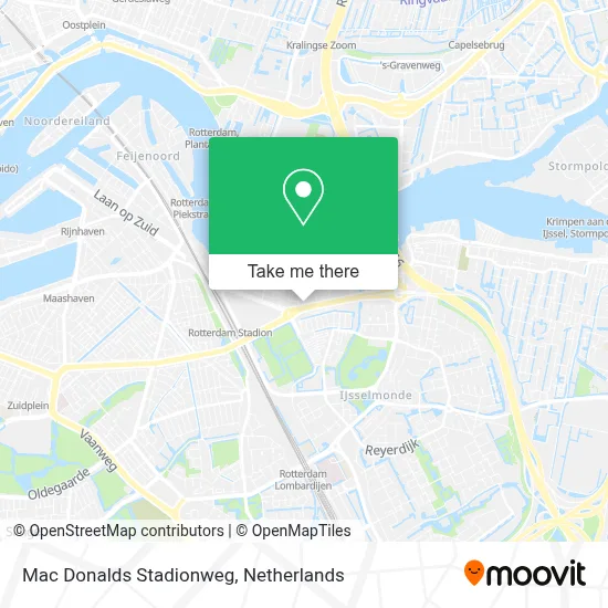 Mac Donalds Stadionweg map