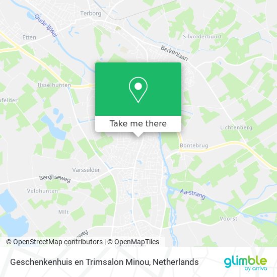 Geschenkenhuis en Trimsalon Minou map