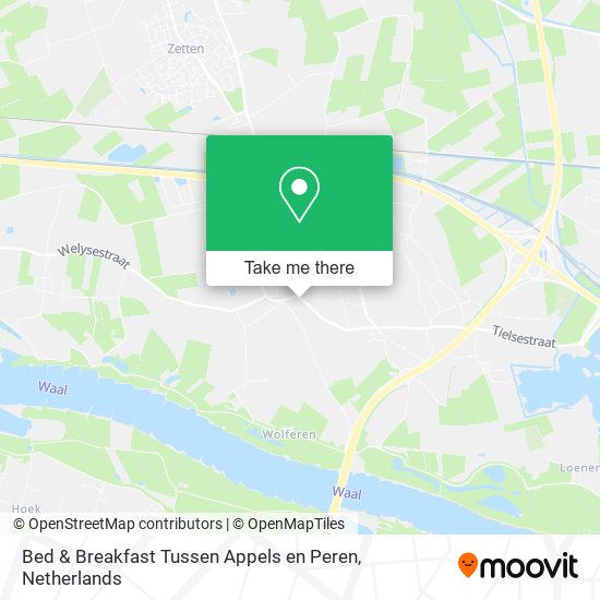 Bed & Breakfast Tussen Appels en Peren map