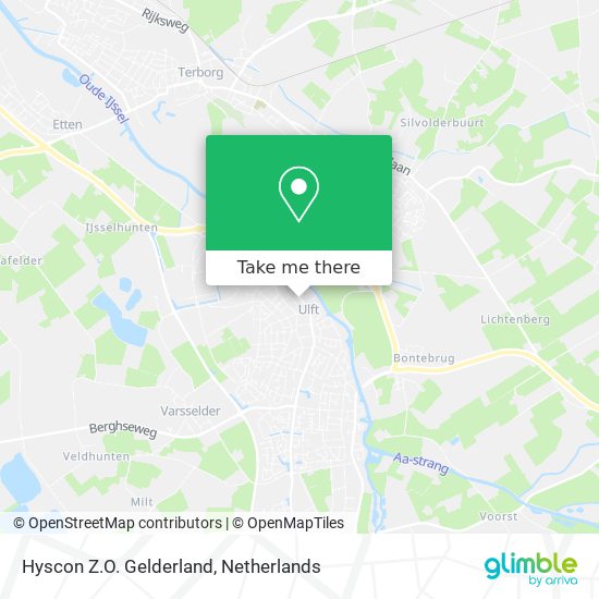 Hyscon Z.O. Gelderland map