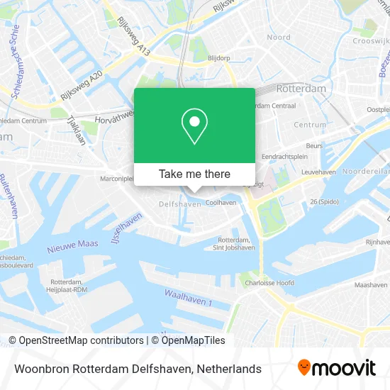 Woonbron Rotterdam Delfshaven map