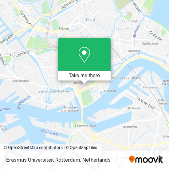 Erasmus Universiteit Rotterdam map