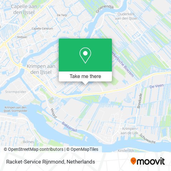 Racket-Service Rijnmond Karte