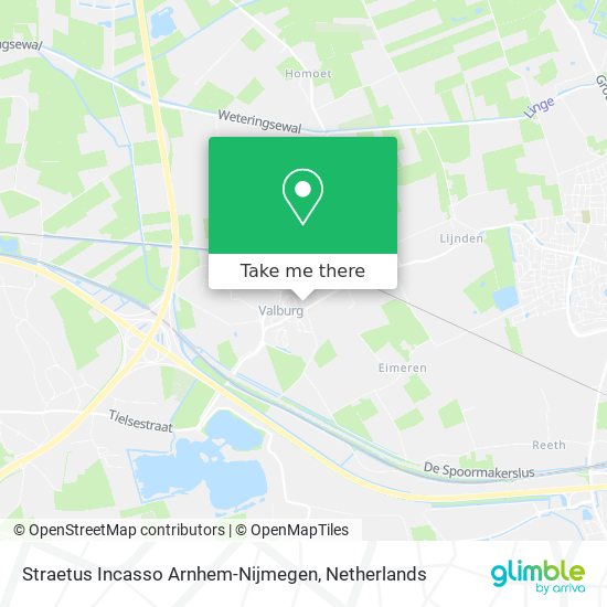 Straetus Incasso Arnhem-Nijmegen Karte