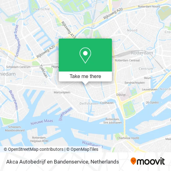 Akca Autobedrijf en Bandenservice map