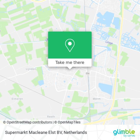 Supermarkt Macleane Elst BV map