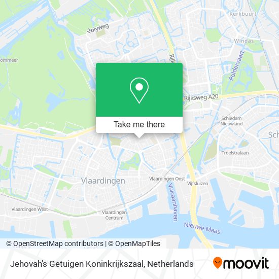Jehovah's Getuigen Koninkrijkszaal map