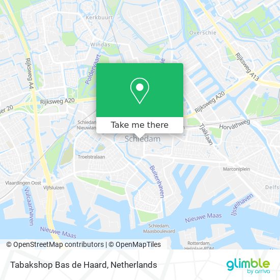 Tabakshop Bas de Haard map