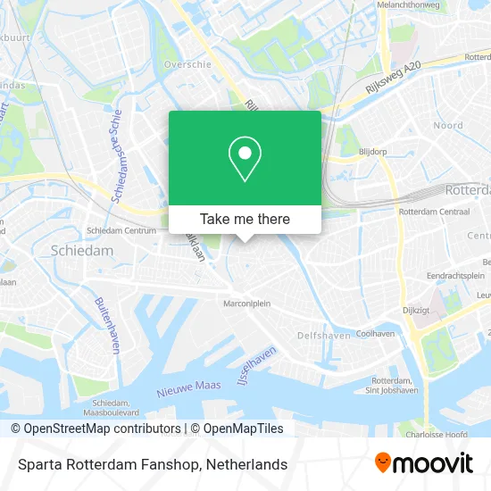 Sparta Rotterdam Fanshop map