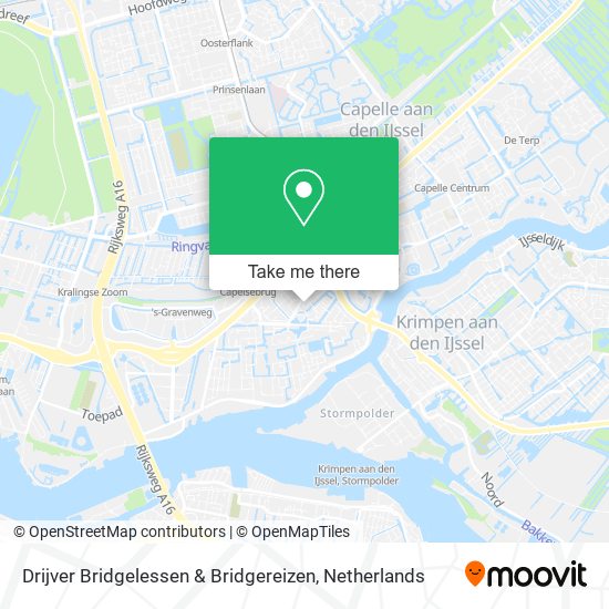 Drijver Bridgelessen & Bridgereizen map