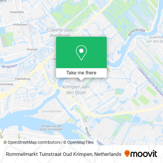 Rommelmarkt Tuinstraat Oud Krimpen map