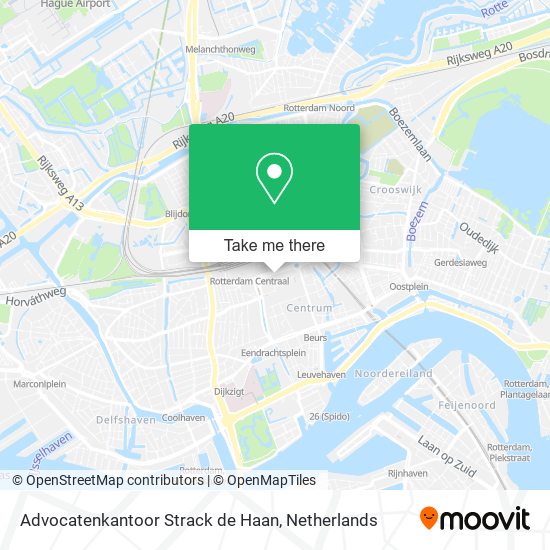 Advocatenkantoor Strack de Haan map