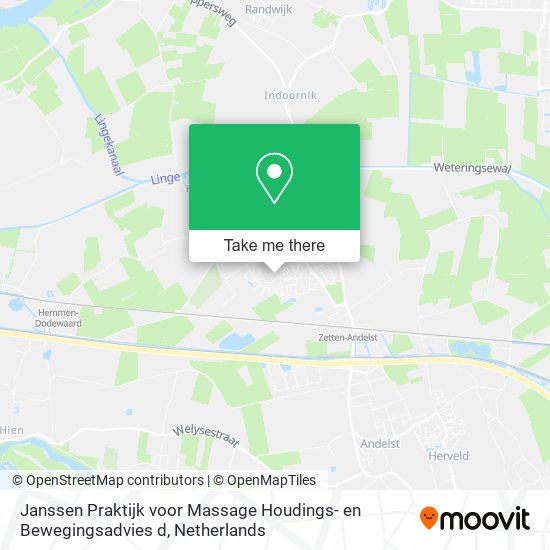 Janssen Praktijk voor Massage Houdings- en Bewegingsadvies d Karte