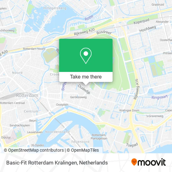 Basic-Fit Rotterdam Kralingen map
