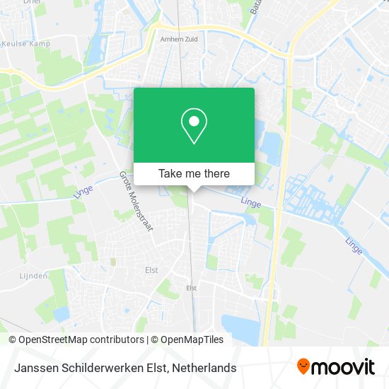 Janssen Schilderwerken Elst map