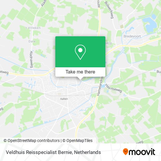 Veldhuis Reisspecialist Bernie map