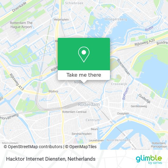 Hacktor Internet Diensten map