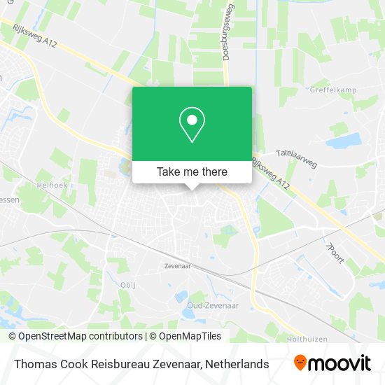 Thomas Cook Reisbureau Zevenaar map