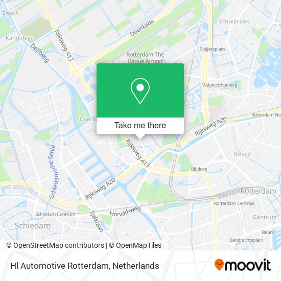 Hl Automotive Rotterdam map