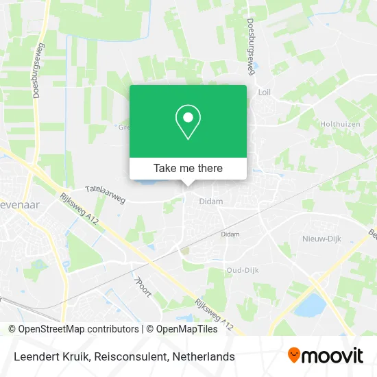 Leendert Kruik, Reisconsulent map
