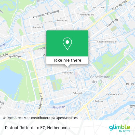 District Rotterdam EO Karte