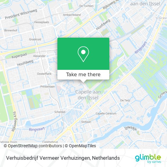 Verhuisbedrijf Vermeer Verhuizingen map