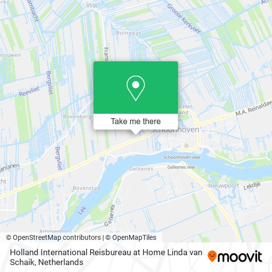 Holland International Reisbureau at Home Linda van Schaik map