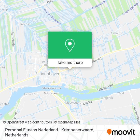 Personal Fitness Nederland - Krimpenerwaard Karte