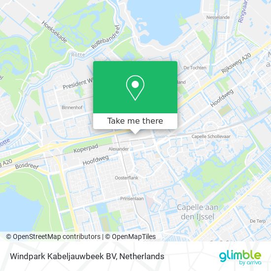 Windpark Kabeljauwbeek BV map