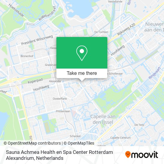 Sauna Achmea Health en Spa Center Rotterdam Alexandrium map