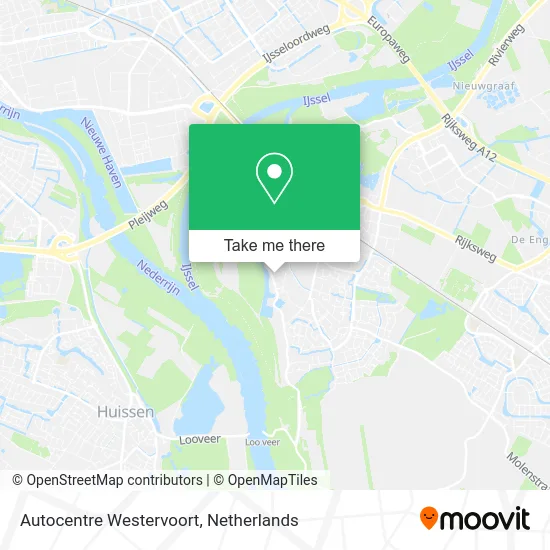 Autocentre Westervoort map