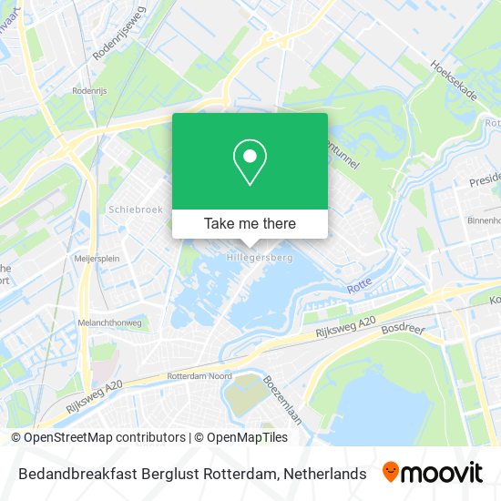 Bedandbreakfast Berglust Rotterdam map