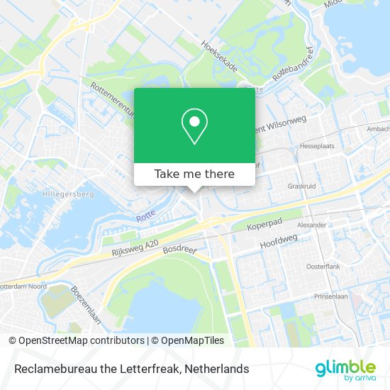 Reclamebureau the Letterfreak map