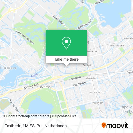 Taxibedrijf M.F.S. Put map