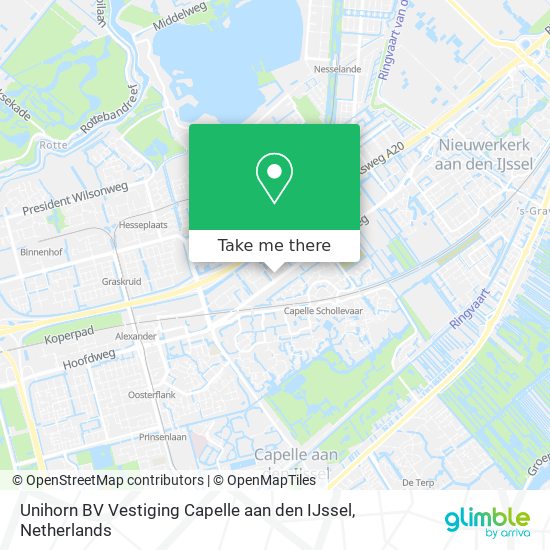 Unihorn BV Vestiging Capelle aan den IJssel Karte