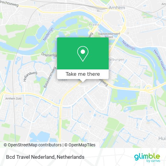 Bcd Travel Nederland map