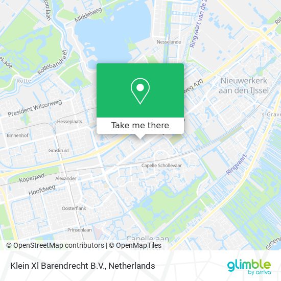 Klein Xl Barendrecht B.V. map