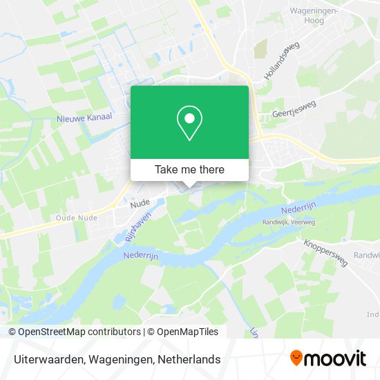 Uiterwaarden, Wageningen Karte