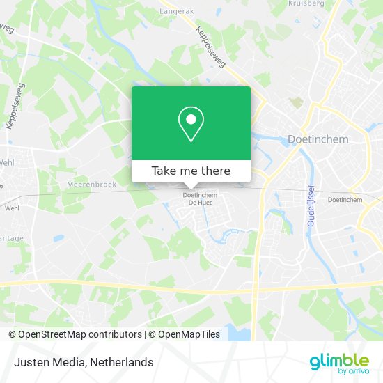 Justen Media map