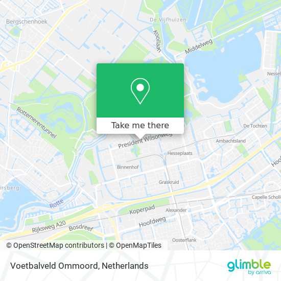 Voetbalveld Ommoord map