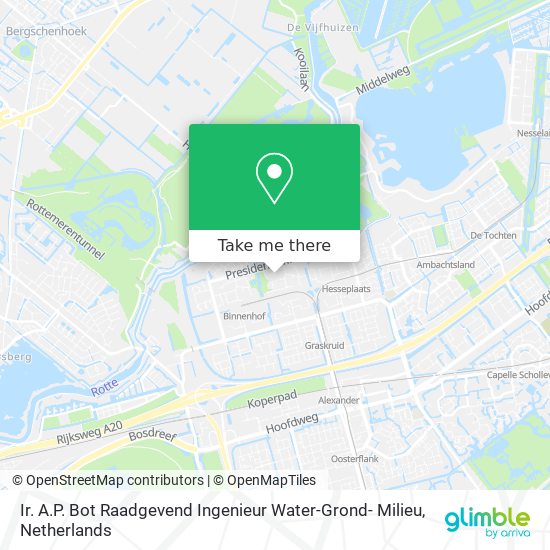 Ir. A.P. Bot Raadgevend Ingenieur Water-Grond- Milieu map