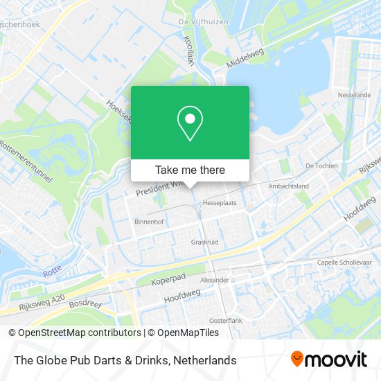 The Globe Pub Darts & Drinks map