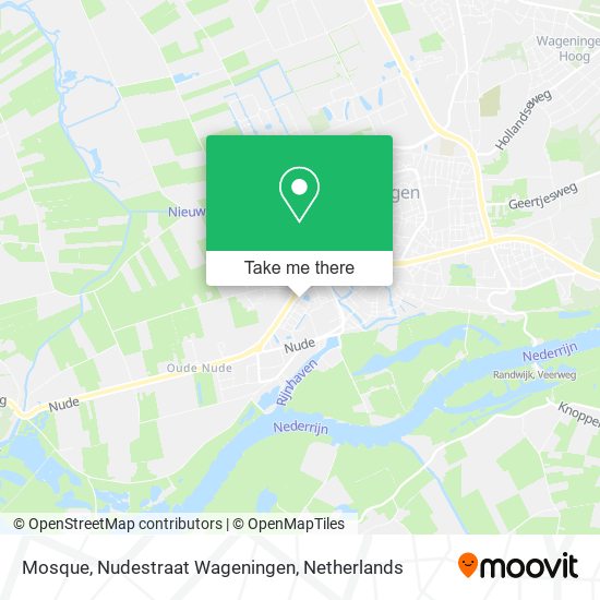 Mosque, Nudestraat Wageningen map